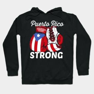 Puerto Rico Strong Boxing Boricua New York Rican Boxer Gloves Puerto Rican Hoodie